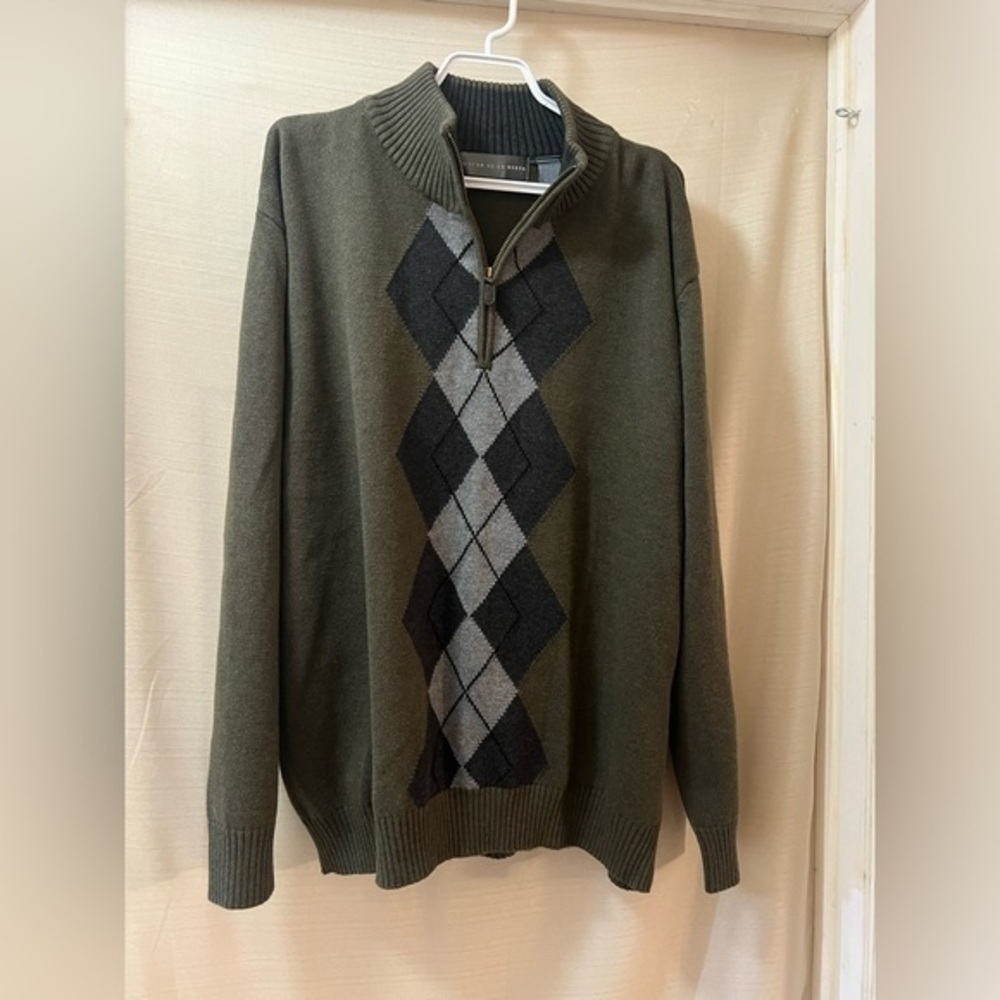 🔴Oscar de la renta men’s argyle sweater plus size XXL